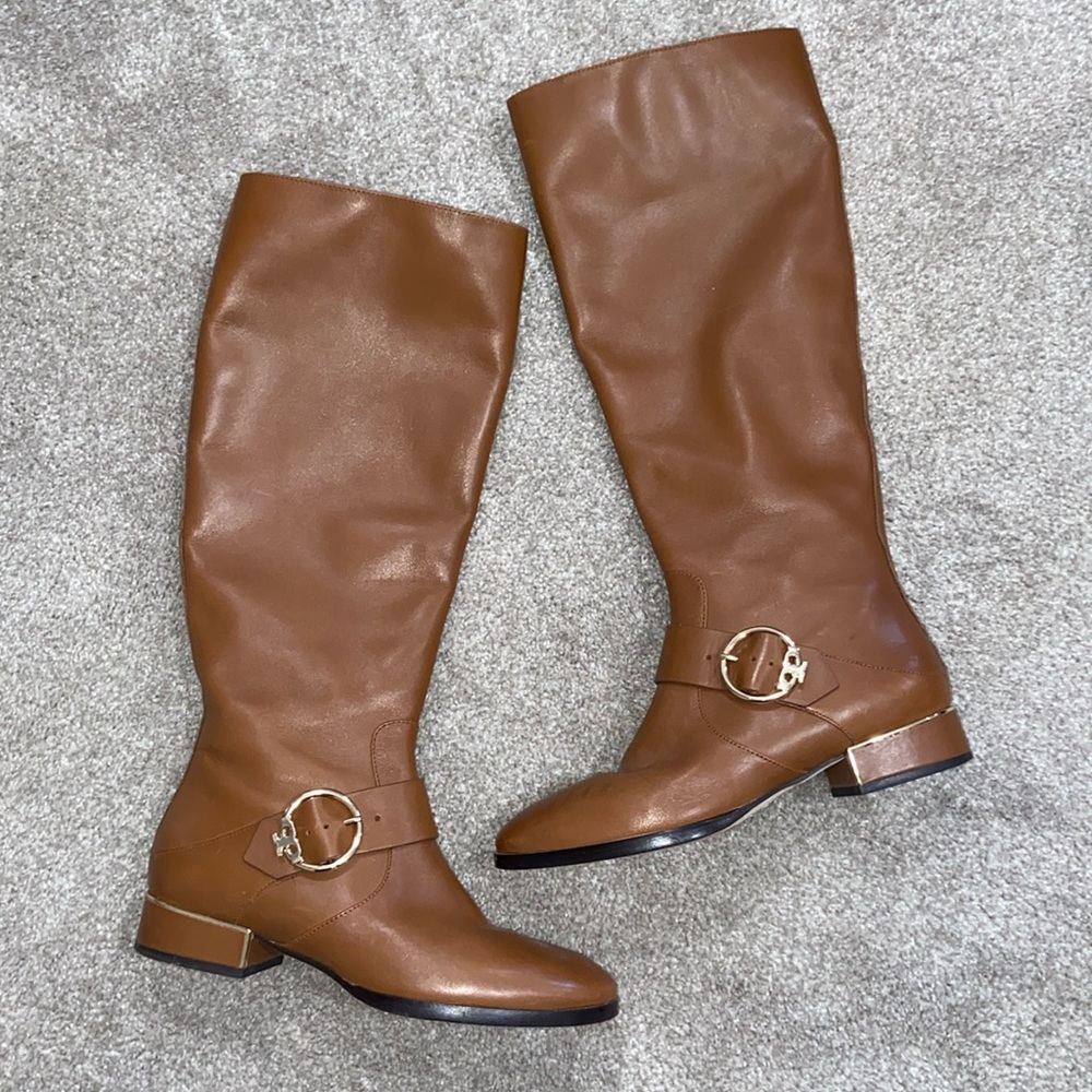 Tory Burch brown riding boots